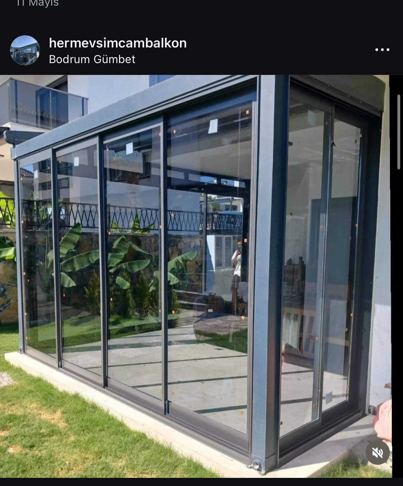 BRK Cam Balkon — tamamlanan cam balkon / pergola uygulaması 9